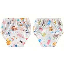 3pcs Baby Breathable Diaper Underwear, Newborn Potty Training Pants, Washable For Boys And Girls, Silk Material For All Seasons, Leak-Proof Absorbent Reusable Diapers, Suitable For Baby Boys And Girls, Multiple Combinations, Essential Baby Items - Multicolor - View 42