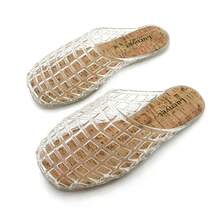 FRAN WILLOR Shoes For Women Slip On Jelly Mesh Slides Comfortable Closed Toe Flats Sandals Summer Beach Slippers - 無色 - 查看 4