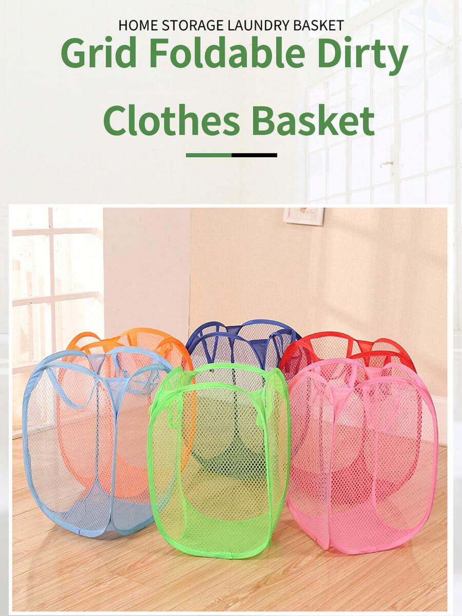 1 Peça Cesta de Armazenamento Dobrável para Brinquedos e Bonecas, Organizador de Brinquedos de Pelúcia, Armazenamento de Brinquedos, Cesto de Lavanderia Respirável, Organizador de Brinquedos e Diversos, Cesto de Lavanderia Grande e Dobrável com Alças, Organizador de Banheiro, Cesta de Armazenamento, Cesto de Roupas Sujas Dobrável Volta às Aulas - Multicolorido - Visão 1