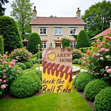 1pc Double-Sided Print Garden Flag, 12x18 Inches, Polyester, "If We Aren't Home Check The Ball Field" Baseball Theme, Outdoor Yard Decor, Home Decoration, No Flagpole Included Banner Tapestry Room Decor Birthday Decorations Party Decorations - Garden Flags - View 6