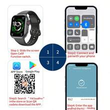 ESFOE LIGE新款智能手表1000mAh超大容量电池，100+运动模式，支持自定义表盘，天气预报，LED手电筒，音乐播放，语音助手，时尚女士多功能智能手表