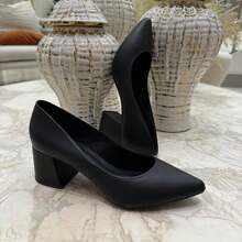 SHOW SHOW 5 CM BLOCK HEEL PUMP - 黑色 - 查看 4