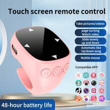 2025 New Wireless Mobile Selfie Cell Phone Remote Ring, Video Scroll, With Touch Screen, 10 Metre Remote Control, Compatible With IOS, IPad, Android Suitable For Summer Vacation, Travel Holiday, Portable Camera Shutter Wireless Shutter