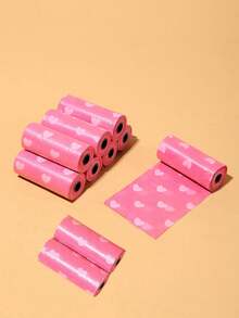 Certified Thickened Leak Proof Pet Feces Bag With Handle, 22 * 30cm Cat And Dog Universal Garbage Bag, Summer Dog Walking Cleaning Tool - Multicolor - View 1