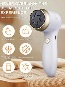 Electric Foot Grinder, Natural Foot Grinding Stone, Warm And Remove Dead Skin, Care For Foot Health, USB Charging Endurance, Waterproof And Dustproof, Whether Home Or Travel, Easy To Carry, Let You Show Beautiful Feet All The Time
