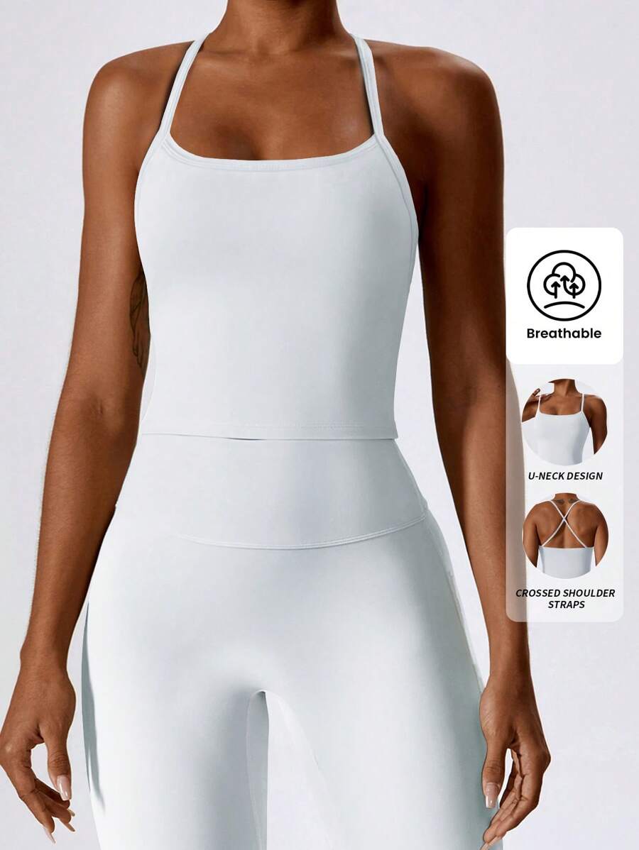 Yefecy Soutien-gorge de yoga respirant, soutien-gorge de sport pour le fitness en plein air, la course, le Top de fitness pour femmes, séchage rapide, vêtements de sport, débardeur de yoga