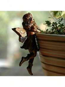 4pcs/Set Adorable Butterfly Fairy Garden Pot Hanger Decor, Suitable For Gifting And Pot Planting