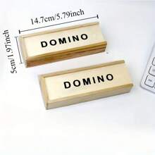 28pcs Wooden Domino Set - Push And Drop Board Game, Suitable For Outdoor Camping And Travel, Classic Black And White Dominoes With Storage Box, Outdoor Game | Classic Board Game | Durable Wooden Structure, Fun Tabletop Game, Domino Toy, Outdoor Camping Travel Game, Wooden Box Black Domino Table Game, Suitable For Family Entertainment And Party Games
