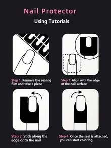 50/30/10 Pcs U-Shaped Nail Polish Protector Stickers, One-Time Nail Polish Anti-Overflow Stickers, Nail Art Stickers For Prevent Nail Polish Overflow, Nail Polish Spray Painting Tools,Nail Supplies,Nail Tools,Nail Art Tools,Back To School,Nails,Nail Tools For Press On Nails - Multicolor - View 12