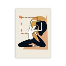 1 peça de pôsteres de arte minimalistas modernos de personagens de desenho animado de ioga, pinturas em tela de esportes e fitness, estúdio de dança de pilates, pinturas de decoração de parede em salas de estar, quartos, salas de jantar, molduras opcionais, pôsteres modernos, artes de parede, pinturas em tela e molduras reutilizáveis - Multicolorido - Ver 27