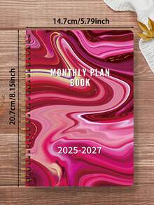 24 个月周计划和月计划学术笔记本，2025.7-2027.6 简约月度计划会议预约学术笔记本，适用于时间管理、办公和学校用品，完美礼物 - 彩色 - 查看 5