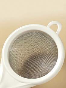 1pc Stainless Steel Handheld Flour Sifter, Kitchen Baking Fine Mesh Strainer, Powdered Sugar Sieve, Juice/Soup Separator