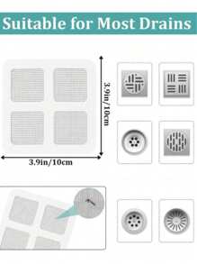 20pcs Disposable Drain Clog Remover (Recommended To Replace Every 2-3 Days), Disposable Shower And Bathtub Hair Catcher, Easy Install Drain Filter Stickers, Disposable Drain Covers For Kitchen, Sink And Laundry Room, Effectively Block Hair And Prevent Insects