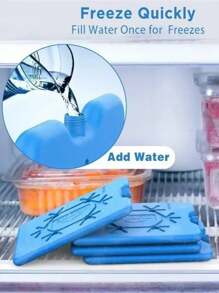 1/2/3/4pcs Reusable Frozen Ice Pack Box, Quick Freezing Fresh-Keeping Iced Box For Outdoor Food Storage, Camping, Fishing, Picnic, BBQ Lunch Box