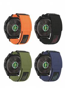 26mm/22mm Strap For GARMIN Fenix 7X 7 7S 6X 6 6S Pro 5 5X 5S Epix 2 Soft Wear-Resistant Strap Body For 965 Instinctive Quick Release Replacement Watch Band High Mountain Nylon Loop Hook-And-Loop Metal Breathable Lightweight Sports Strap - Multicolor - View 2