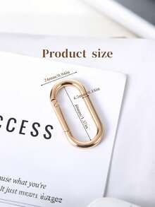 Oval Shape Snap Clip Metal Spring Key Ring Aluminum Alloy Carabiners For Men And Women Use For Outdoor Climbing Backpack And Daily Wear Travel Essentials - Multicolor - View 6