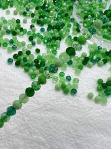 200pcs 4mm Green Color Round Glass Beads For Jewelry Making DIY Accessories