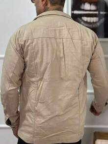 MEN'S JEANS JACKET Spring/Autumn Regular Fit Pocket - 米色 - 查看 2