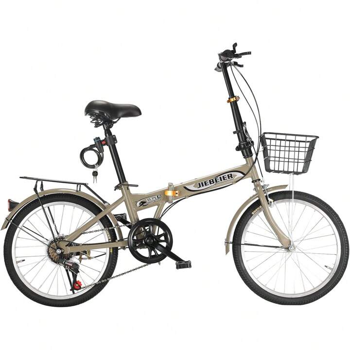 JIEBEIER 自転車 折りたたみ自転車 20インチ リアキャリア付き