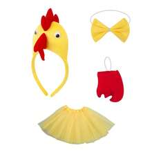 3 chiếc thời trang dễ thương đầu Hooper động vật mũ nón tiệc ngày lễ gà tóc phụ kiện ba chiều gà trống vàng thích hợp cho tiệc ngày lễ mặc dạ hội hóa trang mặc quà sinh nhật quà tặng ngày lễ bộ gà vàng ba chiều mũ gà vàng ba chiều vũ hội halloween - Nhiều màu - Xem 5