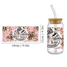 4 buc/set autocolant de transfer UV DTF cu craniu, floare, pentru pahare de sticlă de 16 oz, autocolante de transfer pentru înveliș DIY pentru pahar de sticlă de 16 oz, sticlă, autocolant adeziv cu afirmație pozitivă - de înaltă calitate