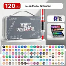 TouchMark 120/80/60/48/36/24 色丙烯马克笔套装,便携绘画,色彩鲜艳,自由挥洒 - 馬克筆(收納袋款) - 查看 3