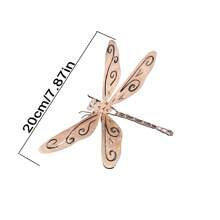 1 Pc Elegant Naturally Rusted Metal Dragonfly Garden Statue, Decorative Art Style With Intricate Swirl Design, Rustic Outdoor Sculpture For Mother's/Father's Day, Durable Ground Mounted Home & Garden Decor, No Battery Required, Manually Shaped