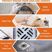 20pcs Disposable Drain Clog Remover (Recommended To Replace Every 2-3 Days), Disposable Shower And Bathtub Hair Catcher, Easy Install Drain Filter Stickers, Disposable Drain Covers For Kitchen, Sink And Laundry Room, Effectively Block Hair And Prevent Insects