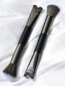 Pędzel do makijażu w kształcie litery U do konturowania nosa, do modelowania i definiowania, podwójny pędzel do podkładu i rozświetlacza, pędzel do cieni do nosa, pędzel do podkładu, pędzel do korektora, pędzel do różu, pędzel do konturowania, pędzel do różu, pędzel do bronzera, pędzel do pudru, pędzel do podkładu, pędzel do różu - Czarne - Zobacz 6