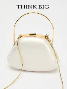 Acrylic Elegance Prom Shell Shaped Bag Luxury Marble Clutch Evening Purses For Women Glitter Handbag For Wedding Cocktail Party Prom