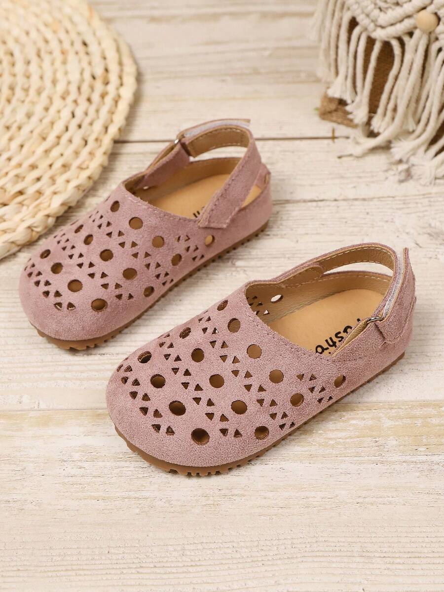 Giày lười đế bằng thời trang đơn giản, thoải mái, khoét rỗng mới cho bé trai và bé gái, thích hợp để mặc hàng ngày, mùa xuân/hè - Hồng - Xem 1