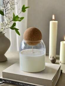 1 Stück Glaskerzenhalter für die Herstellung von Kerzen, duftende Kerzenglasverpackung, klare Glaskerzenhalter mit Kugelkorkverschluss, leere Glasbehälter mit Deckeln, Kerzenstängelhalter, Glas-Teelichthalter - perfekt für Feiertagsdekorationen, Hochzeitsdekoration, Wohndekoration, Abendessen, Geburtstagsfeste, Geschenke zum Valentinstag, Hochzeitstag, Muttertag, Geburtstaggeschenke, DIY Kerzenwerkzeug, Kerzenzubehör, Schulanfang