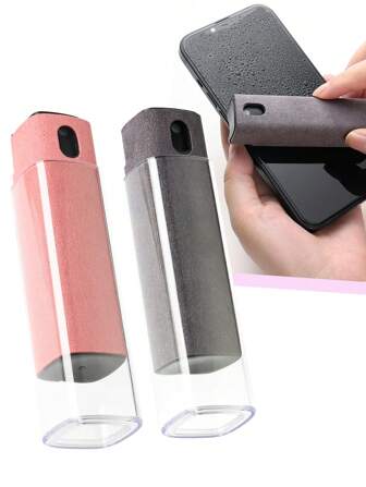 Herramienta de limpieza de pantalla de fibra ultrafina 2 en 1, no se necesita líquido, adecuada para teléfonos inteligentes, computadoras, televisores y dispositivos de navegación. Mantenga la pantalla de su teléfono limpia como nueva.