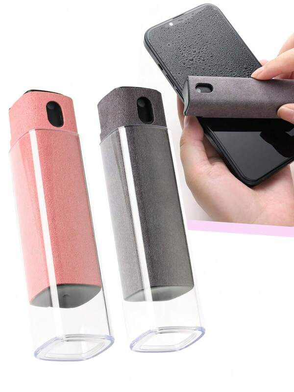 Herramienta de limpieza de pantalla de fibra ultrafina 2 en 1, no se necesita líquido, adecuada para teléfonos inteligentes, computadoras, televisores y dispositivos de navegación. Mantenga la pantalla de su teléfono limpia como nueva.