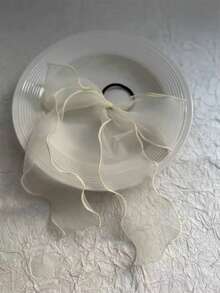 1 件红色网眼面料大蝴蝶结发带弹性波浪丝带发带，优雅温柔发带，适合各种场合的高品质发饰，家庭美容女性配饰礼品，马尾辫夹，发圈，发橡皮筋，发圈，发绳，礼物 - 彩色 - 查看 10