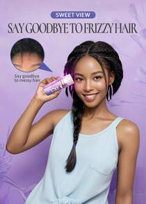 Barra de cera para el cabello y cepillo para peinar hacia atrás SWEET VIEW, Pomada/Bálsamo para cabello suave, sin frizz, coleta lisa, moños, accesorios de peinado en crema/gel para niñas y niños - Negro - Ver 8