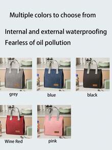 1pc New Fashion Lunch Bag, Reusable Lunch Tote Bag, Insulated Lunch Box Bag, Large Capacity Lunch Bag