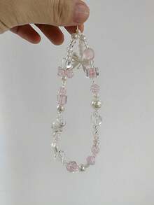 1 dây đeo cổ tay đính hạt pha lê hình nơ hoa, dây đeo điện thoại, thích hợp cho dây đeo máy ảnh CCD, móc chìa khóa, mặt dây chuyền túi xách, dây đeo điện thoại chống rơi, quà tặng cho mẹ, gia đình, bạn bè, sinh nhật, mặt dây chuyền điện thoại ngày lễ, dây đeo điện thoại - Nhiều màu - Xem 4