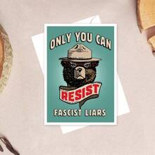 1PC Resist Liars Protest Cards, Anti Protest Sign Cards, Boycott Greeting Cards