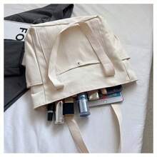 1pc Personalized Tote Bag, Shoulder Bag, Casual Shoppers Bag, Large Capacity Shoulder Bag, Suitable For Work, Travel, Multi-Functional, High Capacity, Lightweight, Practical, Anniversary, Christmas, Vacation, Appropriate For Outdoor/Commuting/Travel/School/Going Out/Sports/Shopping/Daily Use