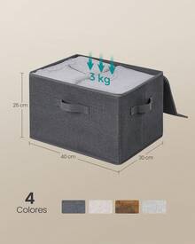 Storage Bins With Lids - 灰色 - 查看 5