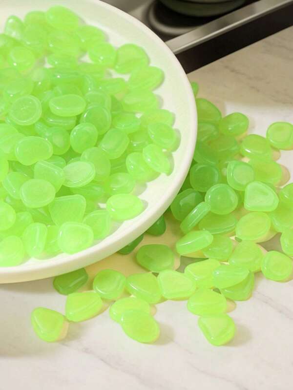 1200pcs Glow In The Dark Decorative Stones, Colorful Luminous Pebbles For Aquarium, Garden And Outdoor Decor, Enhance Night-Time Aesthetics