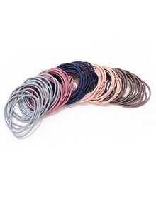 100 Stücke Minimalistische, hochelastische Haargummis in einfarbiger Ausführung, vielseitig einsetzbar für den täglichen Gebrauch, Lässig, Partys, Pendeln, Urlaub, Pferdeschwanz, Dutt, Gesichtsreinigung, Baden, Make-up, passend zu Outfits mit Haargummis, Haargummis, Haargummis, Haargummi, Haarseile, Haargummis, Fitnessstudio-Sport-Haarband