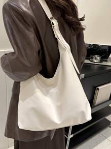 Vintage Large Capacity Soft Solid Color Shoulder Bag For Women,Versatile Crossbody Bag Handle Women Hobo Shoulder Purse Big Capacity Sling Crossbody Handbag Casual Work Bag
