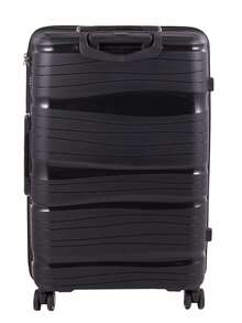 Living And Home 4-Piece (Lightweight PP) Lockable Suitcase Set – 14"/20"/24"/28" Expandable Luggage With Silent Wheels & TSA Lock – Nesting Design For Compact Storage - Black - View 5