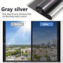 1 Roll Of Window Glass Heat Insulation Film, One Way Perspective Window Film, Sun Protection Film, Privacy And Uv Protection Glass Film