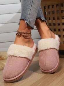 Women's Plush Lined Classic Slippers, Dual-Layer Memory Foam Midsole, Non-Slip EVA Outsole