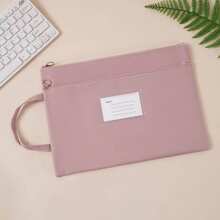 Organizador de archivos A4 - Bolsa de documento resistente de tela Oxford con asa, impermeable y portátil (opción de bolsillos simples/dobles y 5 colores), de vuelta a la escuela, útiles escolares