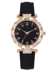 3件套时尚休闲奢华钻石装饰女士石英手表套装