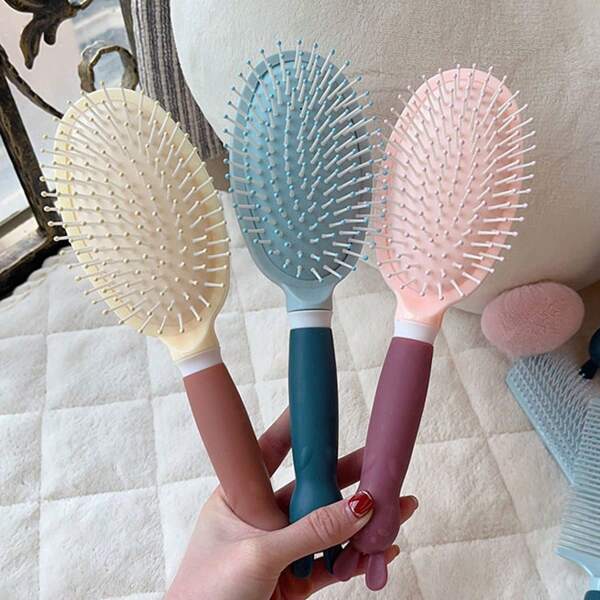 1 peça de pente de airbag, pente de massagem, escova de cabelo, escova de pentear e conjunto de pente de cabelo para homens e mulheres, muito adequado para cabelos molhados ou secos, sem emaranhados para cabelos longos, grossos, finos e cacheados naturais